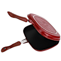 Miniatyrbild 4 av 8: Red Square NonStick Dubbelsidig Stekpanna 28cm - Perfekt för Grill och Kök
