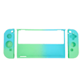 Miniatyrbild 1 av 8: Skyddsöverdrag för spelkonsol, Gradient Ergonomiskt Grepp, Silikon, för Switch OLED, Blå Grön