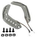 Miniatyrbilde 1 av 8: Tactic Militær Kamp Hjelm Side Skinner med Lanyard Monterings Skruer Tilbehør (Grønn)