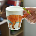 Miniatyrbilde 7 av 8: Søt Dinosaur Keramikkopp - 400 ml Kapasitet, Perfekt for Kontoret og Frokost