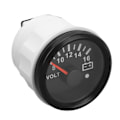 Miniatyrbillede 5 af 8: 52MM Båds Voltmeter DC9 til 32V Pegevoltmeter med Farverig Baggrundsbelysning til Campingvogne, Yachter, Fiskekuttere, Skibe, Sort Plade, Sort Dæksel