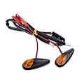Miniatyrbild 1 av 8: 2 st LED-blinkers för motorcykel, infällda, blinkande lampa, bärnstensfärgade