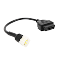 Miniatyrbilde 2 av 8: 6-pinners OBD2 diagnostisk adapter Plastmotorfeildetektorverktøyerstatning for Delphi motorsykkel