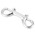 Miniatyrbilde 3 av 8: Sølv Holdbar Rustfritt Stål Dobbel Endet Klipskrok Bolt Snap Dykking Spenne (65mm)