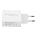Miniatyrbillede 5 af 8: 20W QC3.0 PD Hurtiglader Dobbelt Port Hurtigopladningshastighed Oplader til Dji Avata AC 100‑240V Hvid EU Stik 85x43x24mm