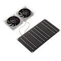 Miniatyrbild 6 av 8: Solcellsdriven Luftutdragare Vattentät 100W Solgenerator Dubbel Avluftfläkt för Husbil Yacht Växthus Badrum