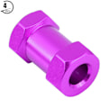 Miniatyrbild 4 av 8: 4 st 12mm RC Hex Hjulnavsmetall Adapter för D90 AX10 CC01 SCX10 F350 Crawler (20mm Lila)