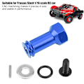 Miniatyrbilde 7 av 8: Forlengelseskobling 24 mm lengre kombinasjonsadapter for Traxxas Slash 1/16 RC-bil (Mørk blå)
