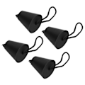 Miniatyrbillede 2 af 8: 4 stk. Scupper Plug Kit med snor Fleksible silikone drænhuller Stopprop Universal til kajakker Kanoer Sort