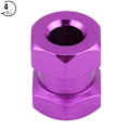 Miniatyrbillede 5 af 8: 4 stk. 12mm RC Hex Hjulnav Metal Adapter til D90 AX10 CC01 SCX10 F350 Crawler (15mm Lilla)