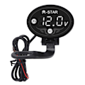 Miniatyrbillede 1 af 8: Motorcykel LED Voltmeter Digital 9‑24V Smart Vandtæt ABS-batterimonitor med høj præcision for sikker kørsel