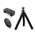 Miniatyrbillede 1 af 8: Fleksibel Svampeblæksprutte Mini Stativ til iPhone Kamera Stativ Telefonholder Klip Stativ med Bluetooth Fjernbetjening Lukker