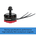Miniatyrbilde 7 av 8: KSX3567 RS2205 2300KV 2205 CCW Børsteløs Motor Quad Drive Motor for FPV Racing Multicopter Rød