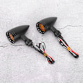 Miniatyrbilde 5 av 8: 1 par Retro Style Motorsykkel Modifikasjon LED blinklys indikatorlamper for Yamaha / Honda / Kawasaki