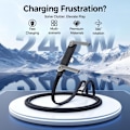 Miniatyrbild 4 av 5: 【BEMS】Charging Cable with Stand, 2 x 240W Fast Charging Type-C to Type-C Data Cables