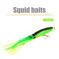 Miniatyrbilde 1 av 5: 24cm/40g Fiskeagn Squid Agner Fiskebete Crankbait Fiskeutstyr Jig Treble Hook Grønn