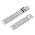 Miniatyrbild 4 av 8: Metallurband Mesh Bälte Armbandsur Vävt Armbandsur Ersättningstillbehör Silver 18MM