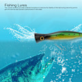 Miniatyrbilde 7 av 8: 13 cm Kunstig 3D Øye Fiske Agnskjell Sjø Ferskvann Fiske Lokker med Krok (Hvit & Grønn)