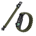 Pikkukuva 1 / 8: Paracord-selviytymisrannekkeet miehille ja naisille, ulkoilmakäyttöön, rannekkeet, kääre, varjo köysi (armeijan vihreä)