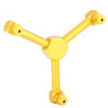 Miniatyrbilde 7 av 8: 3-i-1 Gassplitter for Lanterne, Aluminiumslegering, Utendørs Campingkomfyr Gassbeholderadapter (Gull)