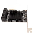 Miniatyrbild 7 av 8: PCIE 3.0 till 6-portars SATA-expansionskort 6Gbps PCI Express X4 X8 X16 Plug and Play PCIE SATA-kort 6-port för Windows