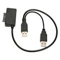 Miniatyrbillede 2 af 8: USB2.0 Optisk Drev Kabel Ekstern USB til SATA 6 og 7 Strømforsyning Bærbar Plug and Play 480Mbps Drev Adapter
