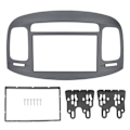 Miniatyrbillede 1 af 8: 2DIN Bilstereo Radio Facia Instrumentbræt Panel DVD Ramme ABS Udskiftning til Accent 2009‑2012