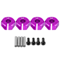 Pikkukuva 1 / 8: 12 mm:n universaali pyörän kuusiokolosovitin HSP Sakura 1/10 RC-autolle (5 mm, violetti)
