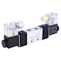 Miniatyrbild 6 av 8: 4V220-08 1/4\" Inlopp/Utlopp 1/8\" Avgas Pneumatisk Solenoidluftventil 2 Positioner 5 Vägar (AC220V)