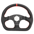 Miniatyrbild 7 av 8: Rattratt D-typ Sport-Ratthjul Svart Ram Läder Universal Passform Drifting Ratthjul Ersättning