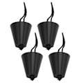 Miniatyrbillede 1 af 8: 4 stk. Scupper Plug Kit med snor Fleksible silikone drænhuller Stopprop Universal til kajakker Kanoer Sort