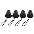 Miniatyrbillede 8 af 8: 4 stk. Scupper Plug Kit med snor Fleksible silikone drænhuller Stopprop Universal til kajakker Kanoer Sort