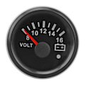 Miniatyrbillede 2 af 8: 52MM Båds Voltmeter DC9 til 32V Pegevoltmeter med Farverig Baggrundsbelysning til Campingvogne, Yachter, Fiskekuttere, Skibe, Sort Plade, Sort Dæksel