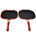 Miniatyrbild 3 av 8: Red Square NonStick Dubbelsidig Stekpanna 28cm - Perfekt för Grill och Kök
