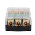 Miniatyrbillede 8 af 8: 1 ind 3 Vejs Ud 0/4 AWG til 4/8 AWG Audio Strøm Sikringsholder med 60A minisikringer til Bilbåde