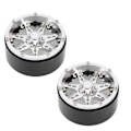 Miniatyrbilde 3 av 8: 2 stk RC Aluminiumslegering Beadlock Hjulfelg Nav for SCX10 / TRX4 / TRX6 1/10 RC Bil Oppgraderingsdeler Sølv Svart