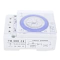 Pikkukuva 2 / 8: TB‑388 24 tunnin aikakytkimen ohjelmoitava kvartsikäyttöinen askelmoottori-ajastin AC100‑240V 50/60Hz