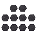 Miniatyrbillede 1 af 8: Hexagon Filt Underlagssæt - 10 stk. til Drikkevarer, Øl, Kaffe - Skridsikker og Varmebestandig