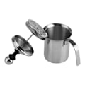 Miniatyrbillede 2 af 8: Mælkeskummer i rustfrit stål - 400ML/800ML Dobbelt-net kaffeskummer blender