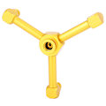 Miniatyrbilde 8 av 8: 3-i-1 Gassplitter for Lanterne, Aluminiumslegering, Utendørs Campingkomfyr Gassbeholderadapter (Gull)
