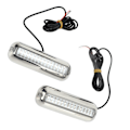 Miniatyrbillede 8 af 8: 2 stk. 42LED Bådhæklys 10‑36V IP68 Vandtæt 1500LM Super Bright Marine Hæklys Blåt Lys