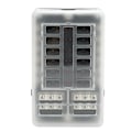 Miniatyrbillede 6 af 8: 12-vejs sikringsboks Bilbåd Vandtæt sikringsholder Blok M5 Stud med LED-indikator 12V-32V