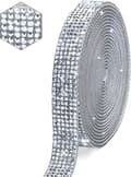 Krystaltape Diamant Bling Taperrulle silver