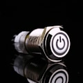 Miniatyrbilde 4 av 6: 16mm 1NO 1NC Tilkobling Metall LED på/av Bryter Låsing Trykk Strømknapp 12V