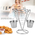 Miniatyrbild 7 av 8: Dubbelkoppsfritösställ för buffékoner Snacksdisplay