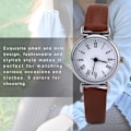 Miniatyrbillede 3 af 8: Elegant Lille Simpel Mode Kvinder Ur Retro Læder Mini Armbåndsur (Kaffe)