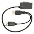 Miniatyrbillede 4 af 8: USB2.0 Optisk Drev Kabel Ekstern USB til SATA 6 og 7 Strømforsyning Bærbar Plug and Play 480Mbps Drev Adapter