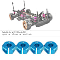 Miniatyrbilde 8 av 8: 12mm Universal Hjulheks Navadapter for HSP Sakura 1/10 Scale RC Bil (7mm, Blå)