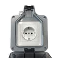 Miniatyrbild 7 av 8: Utomhusvägguttag med lock IP66 Eluttag 16A 250V Grå Grey 353