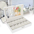 Miniatyrbild 7 av 8: 12 Fack PU-Läder Urhållare Armbandsur Displayfodral Smycken Present Förvaringslåda Organizer